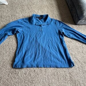 Women’s long sleeved Blue Polo Shirt
